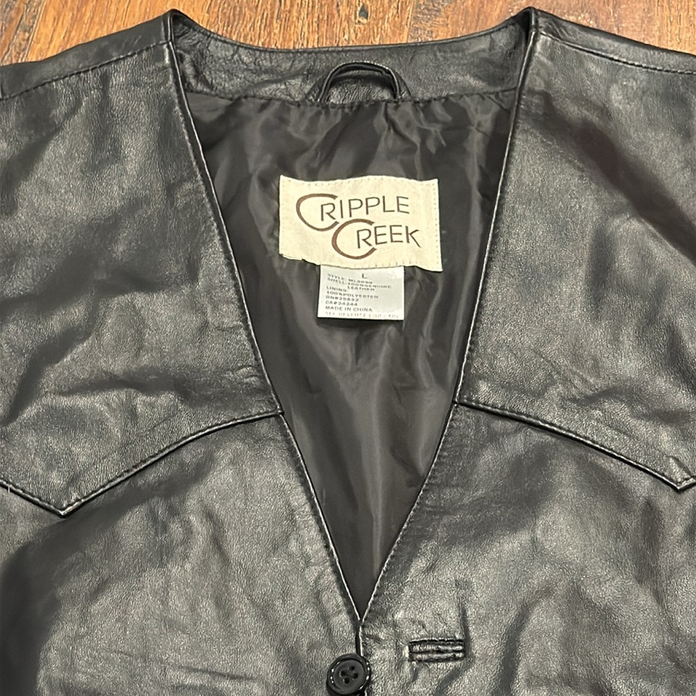 Cripple Creek Leather Vest View 2